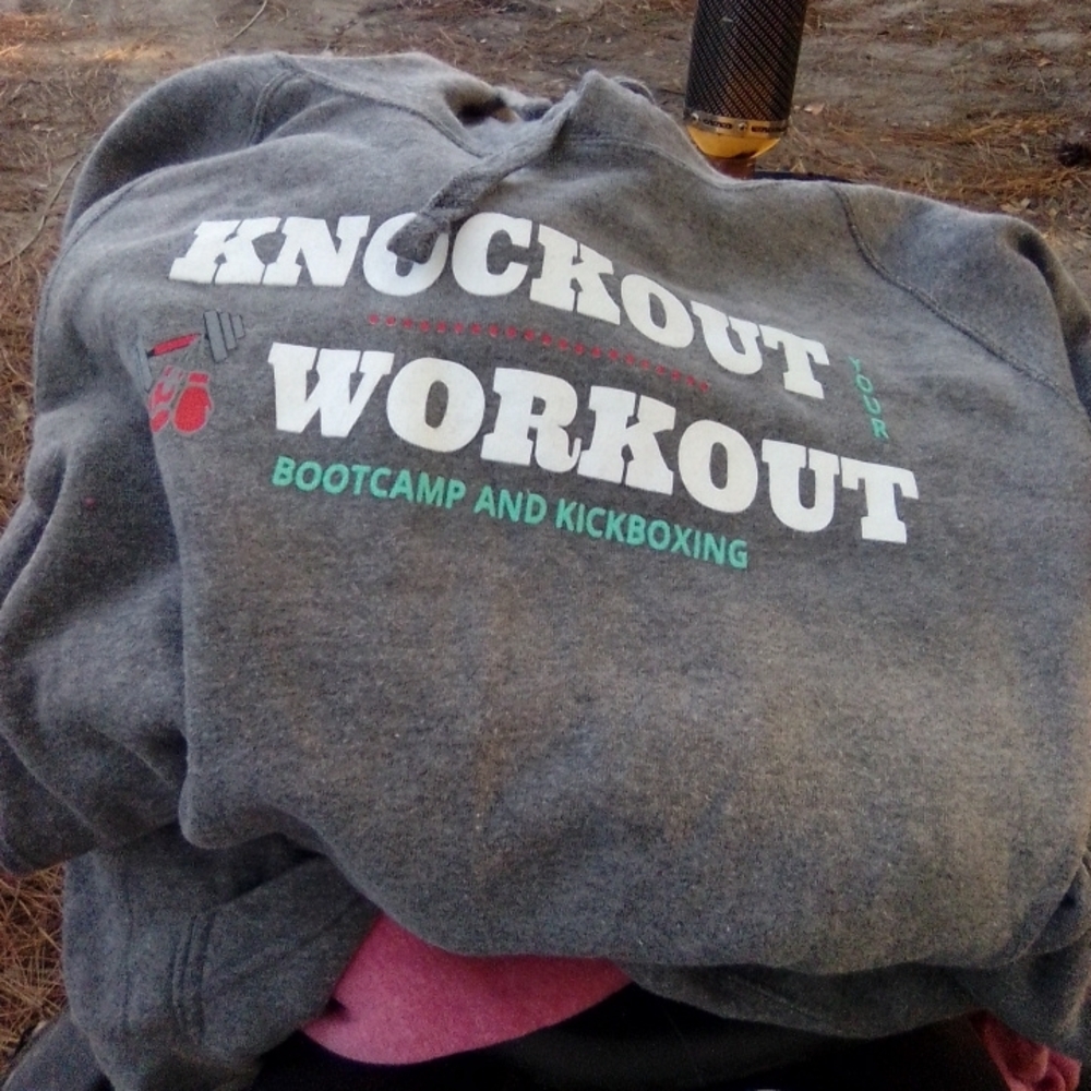Gray Knockout Workout Hoodie
